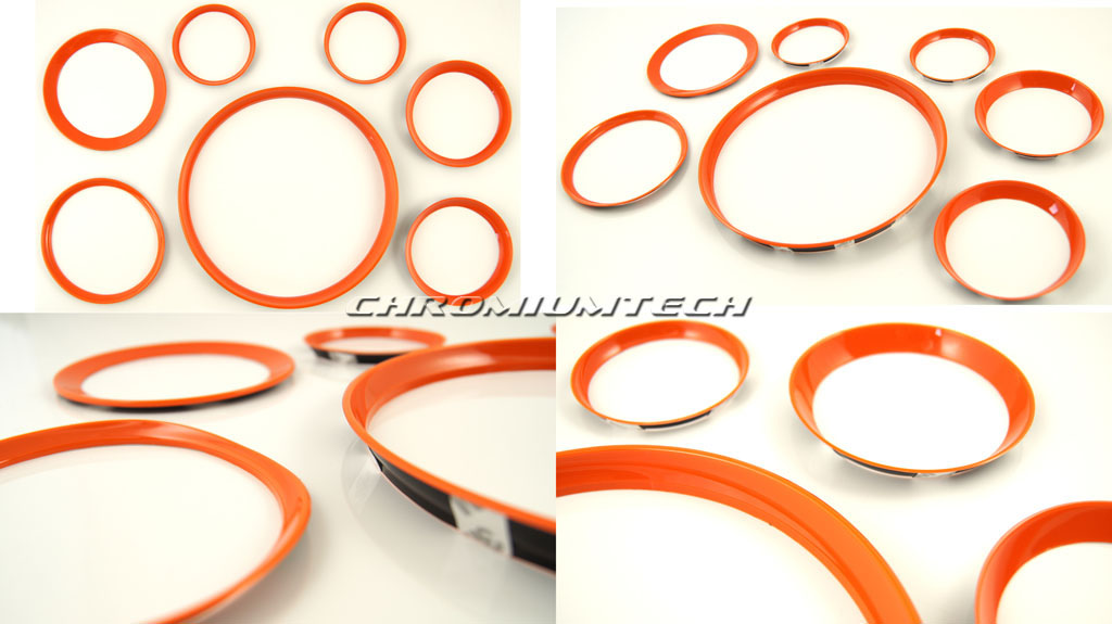  Orange   Chromiumtech Armaturenbrett Ringe R55/R56/R57/R58/R59/R60 