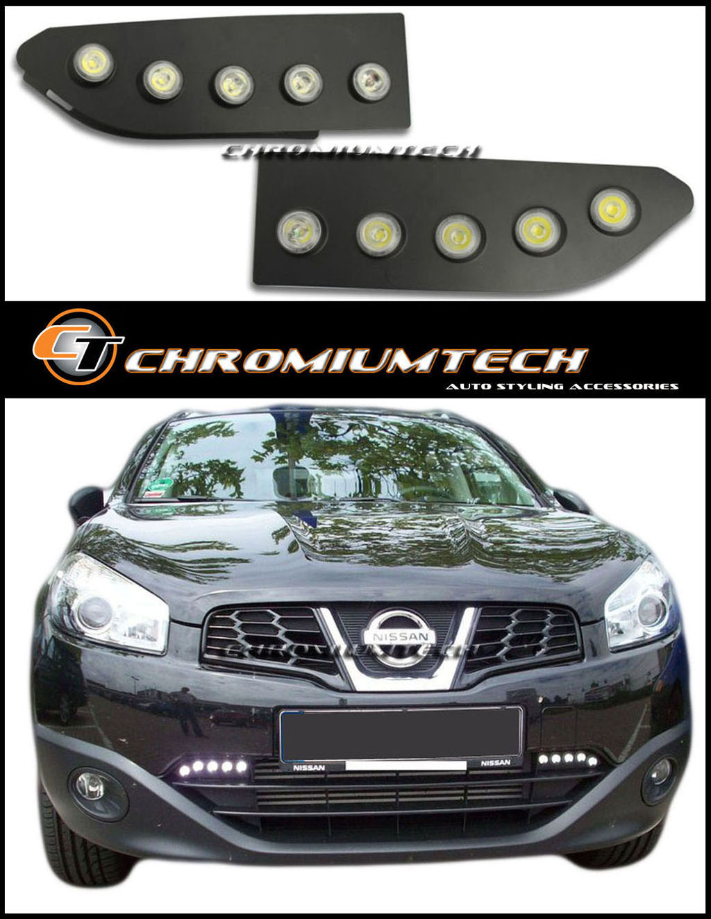 LED Daytime Running Lights DRL for 20102013 MK1 Facelift Nissan