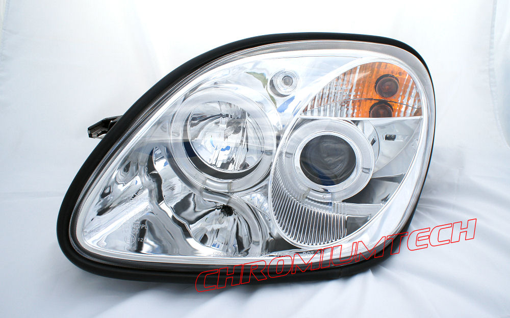 Mercedes SLK R170 CHROME ANGEL EYE Headlights E Marked eBay