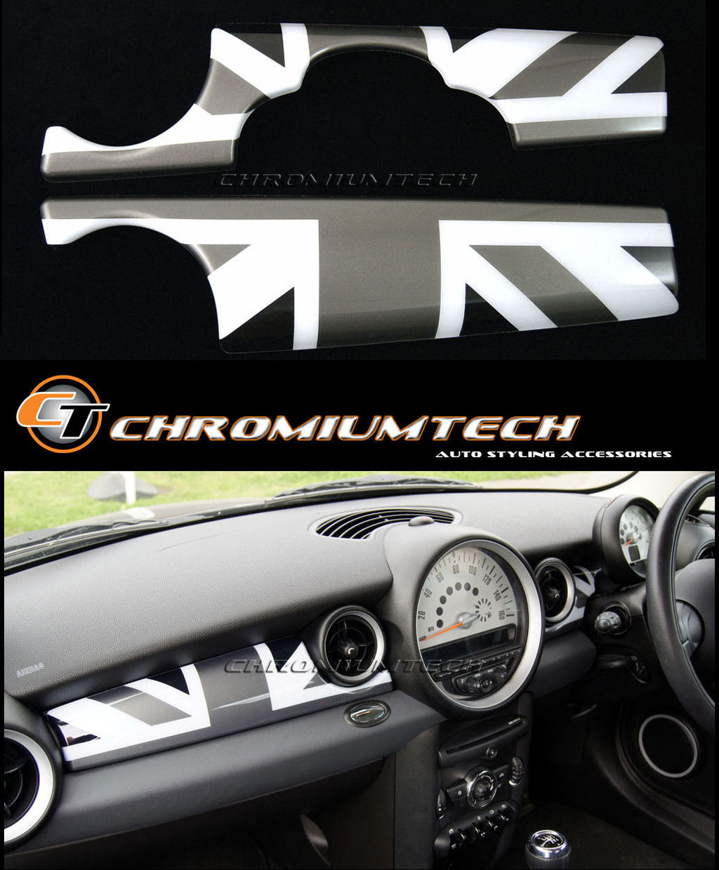 MINI Cooper/S/ONE Union Jack Dashboard Panel Cover R55 Clubman R56