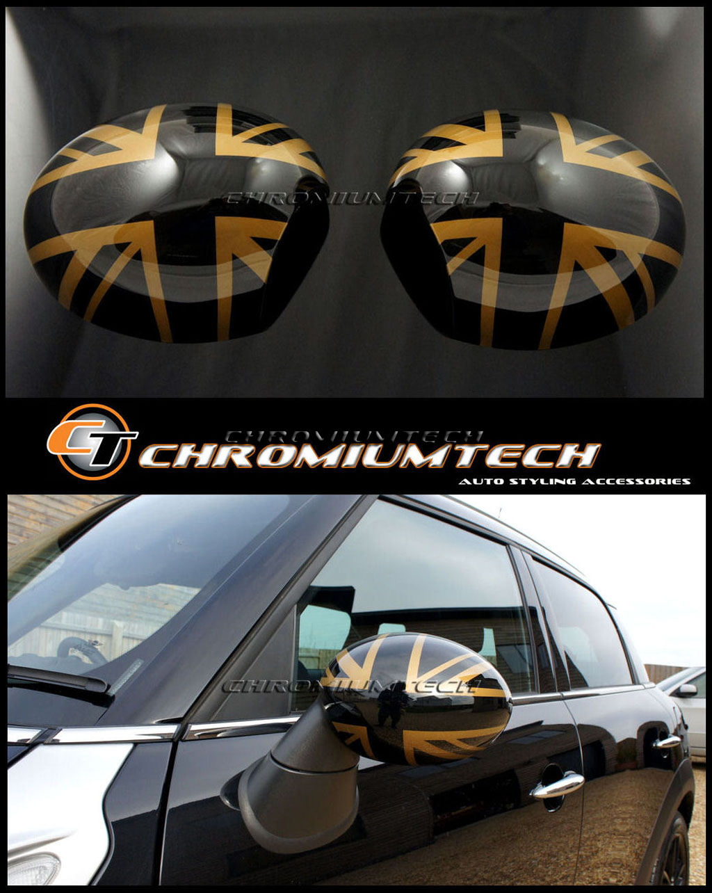Door Handle with Key Hole 2 Pieces Black//Gold Union Jack UK Flag ABS Sticker Cover Trim Cap for Mini Cooper ONE S JCW R56 Hatchback R57 Covertible R58 Coupe R59 Roadster 2010-2016